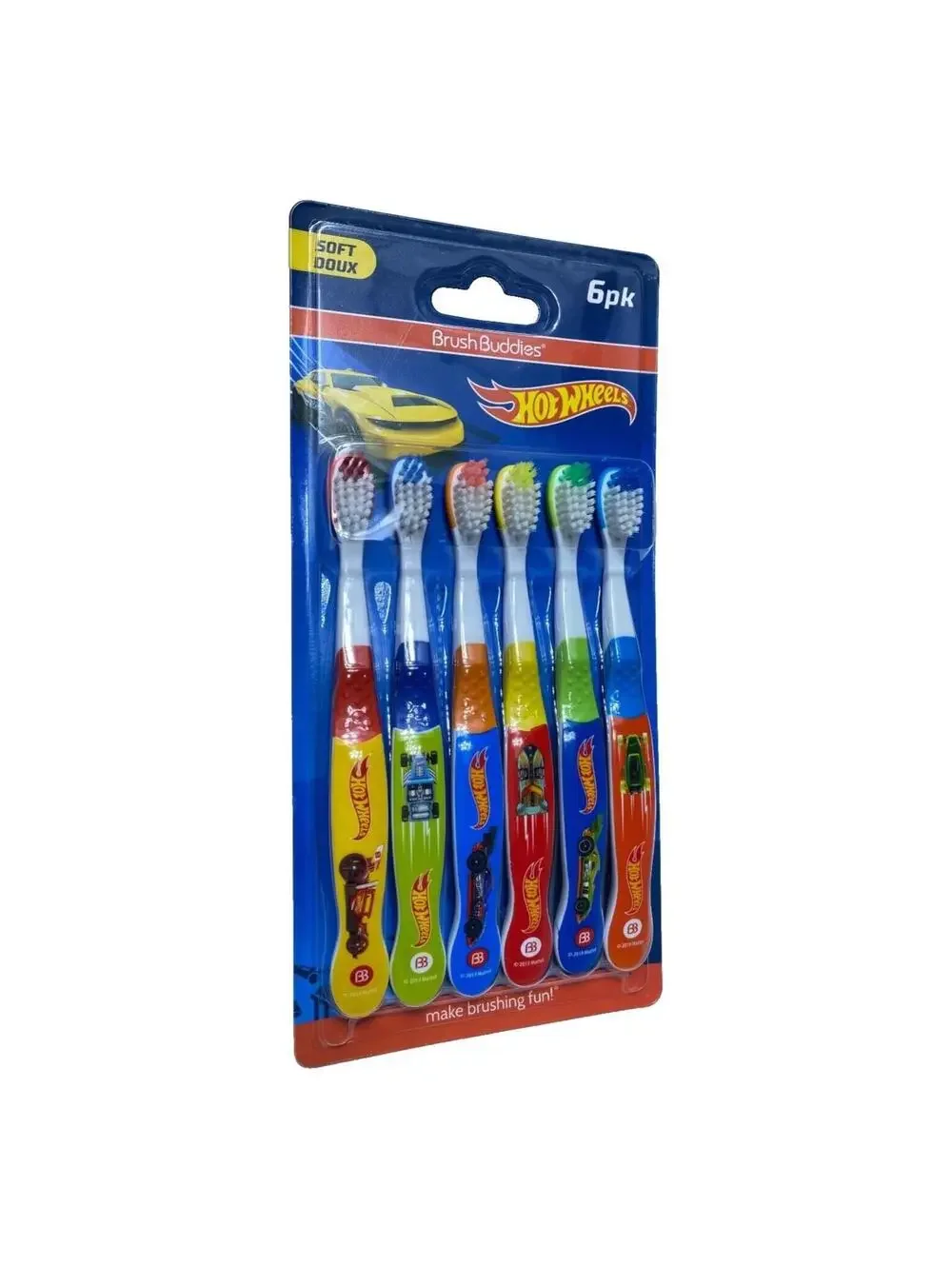 Hot Wheels Soft Toothbrush 6 Pack Kids Toothbrushes Cars Hotwheels Racecars